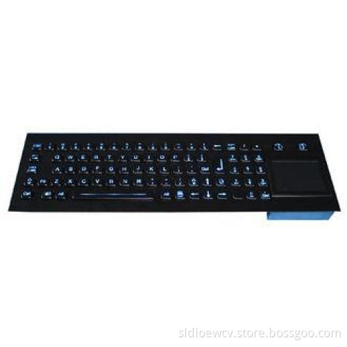 82keys Red Backlit Black Metal Keyboard With Touchpad & Num